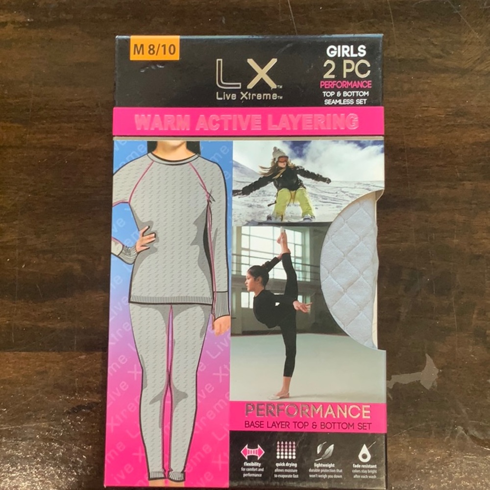 Girls 2-Piece Performance Set - Gray
